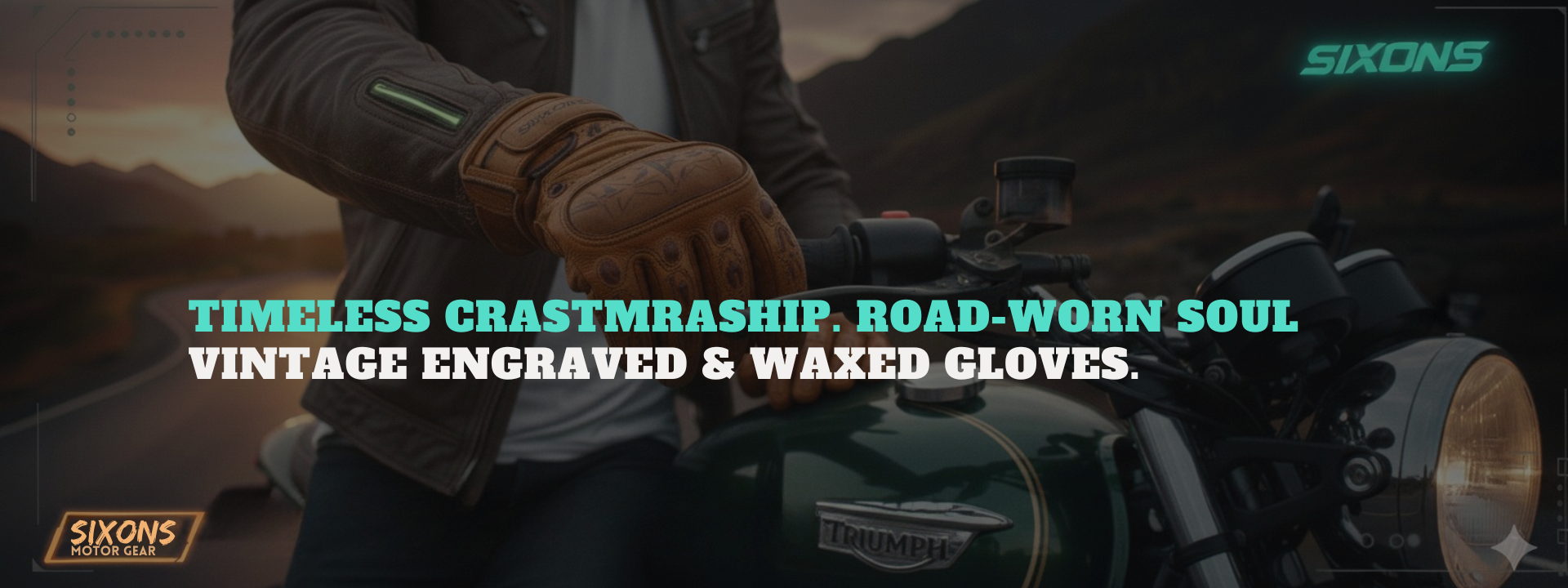 Vintage Motorcycle Glove Sixons Motor Gear