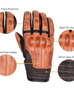 DenimX Leather Motorcycle Gloves