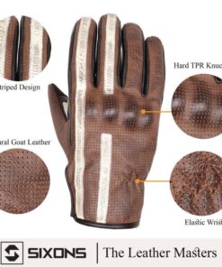 Classic Brown Motorcycle Motorbike Gloves