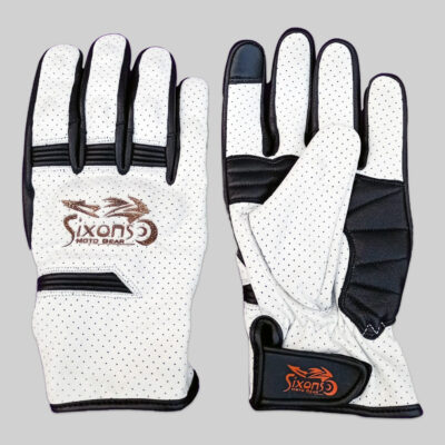 Motorcycle Gloves Leather Perforated Premium Breathable Protected & Touch
