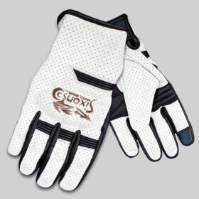 Motorcycle Gloves Leather Perforated Premium Breathable Protected & Touch