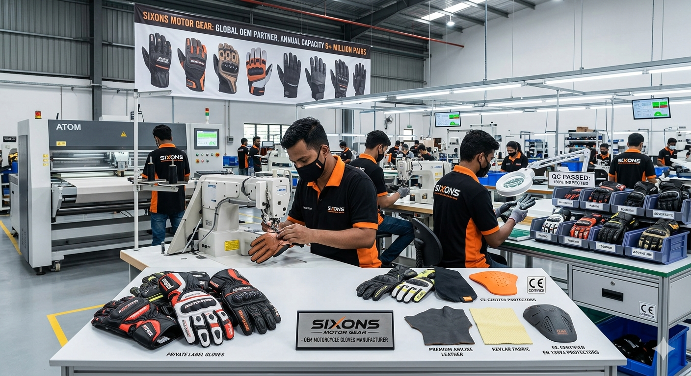 OEM Motorcycle Gloves Manufacturer - Start your motorcycle gear brand with Sixons Motor Gear - OEM Motorcycle Gloves Manufacturer - Start Your Brand